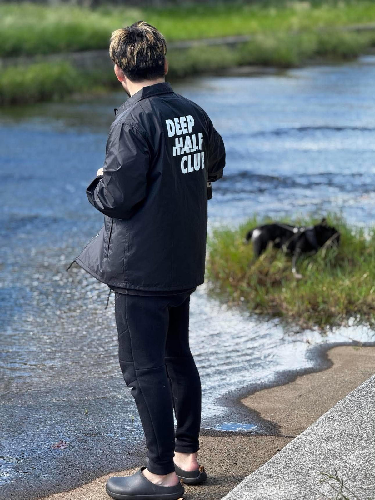 DEEP HALF CLUB Coach Jacket - Black
