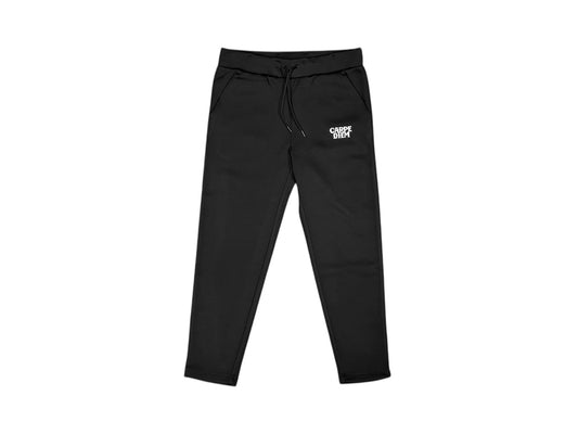 CARPE DIEM EMBROIDERY PANTS - Black