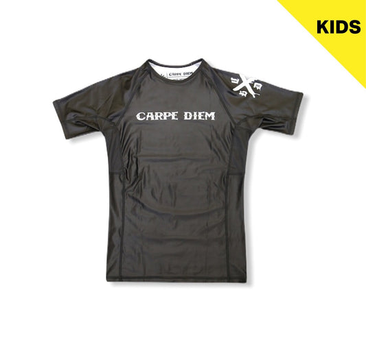 【KIDS】Short Sleeve Rash Guard - Black