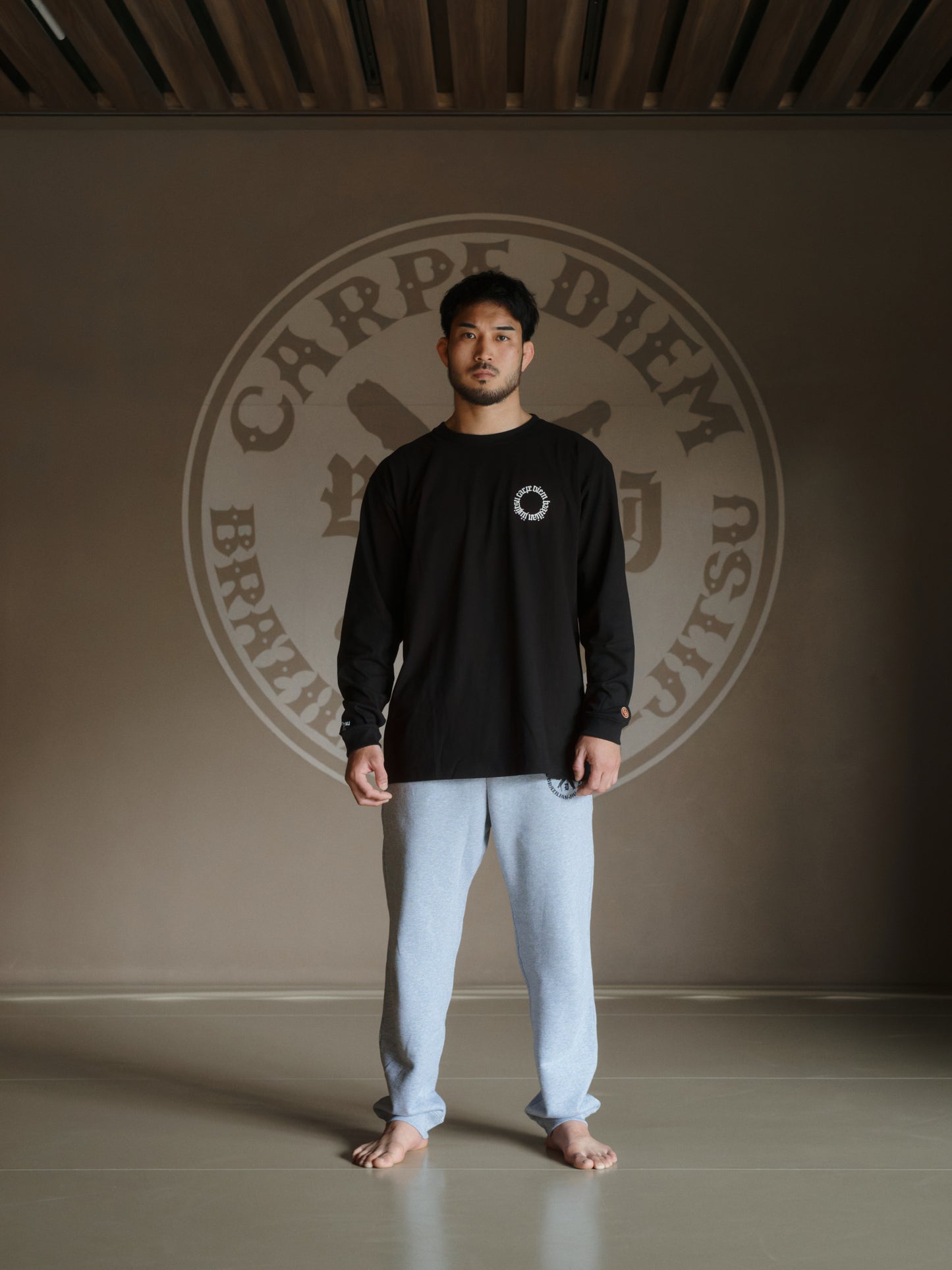 Circle Logo L/S T-shirt - Black【Premium】