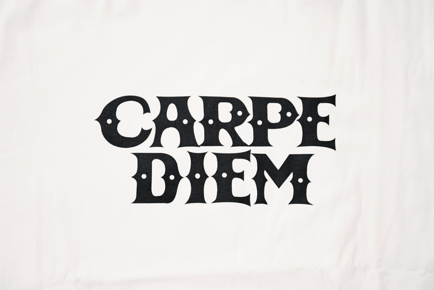 CARPE DIEM Logo L/S T-shirt - White【Premium】
