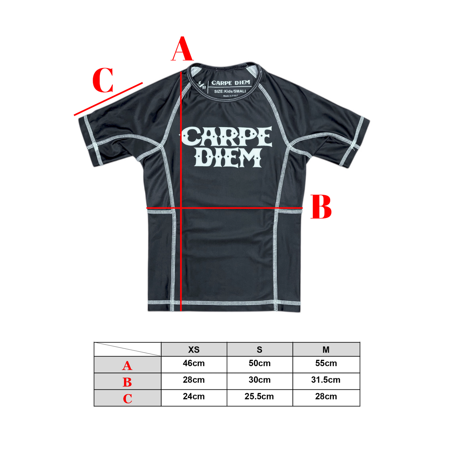 【KIDS】CARPE DIEM Rash Guard - Black