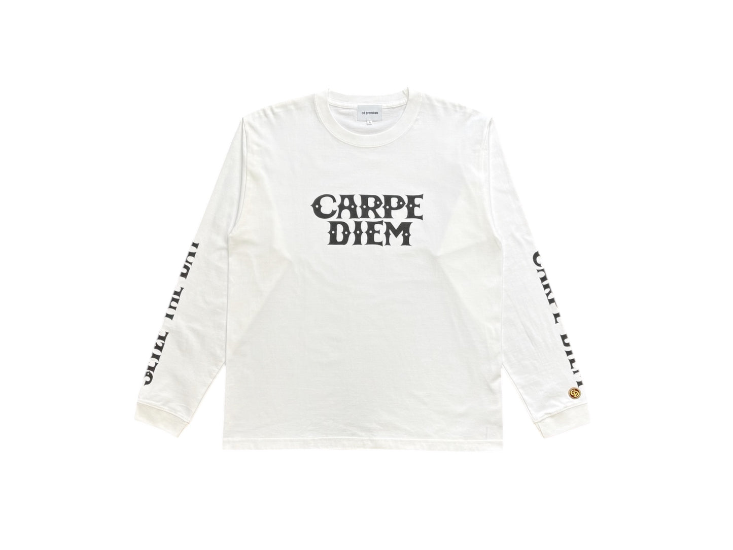 CARPE DIEM Logo L/S T-shirt - White【Premium】