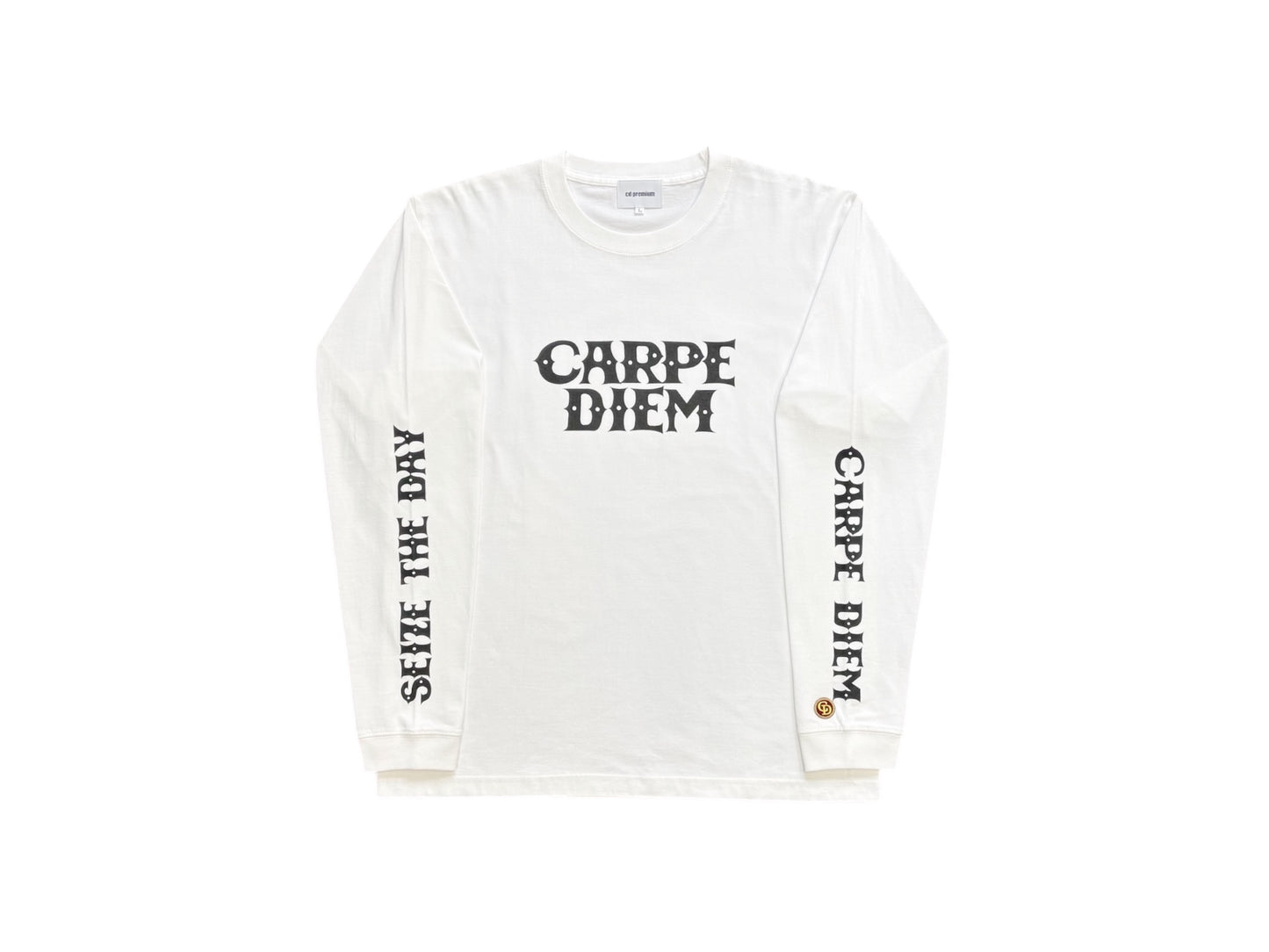 CARPE DIEM Logo L/S T-shirt - White【Premium】
