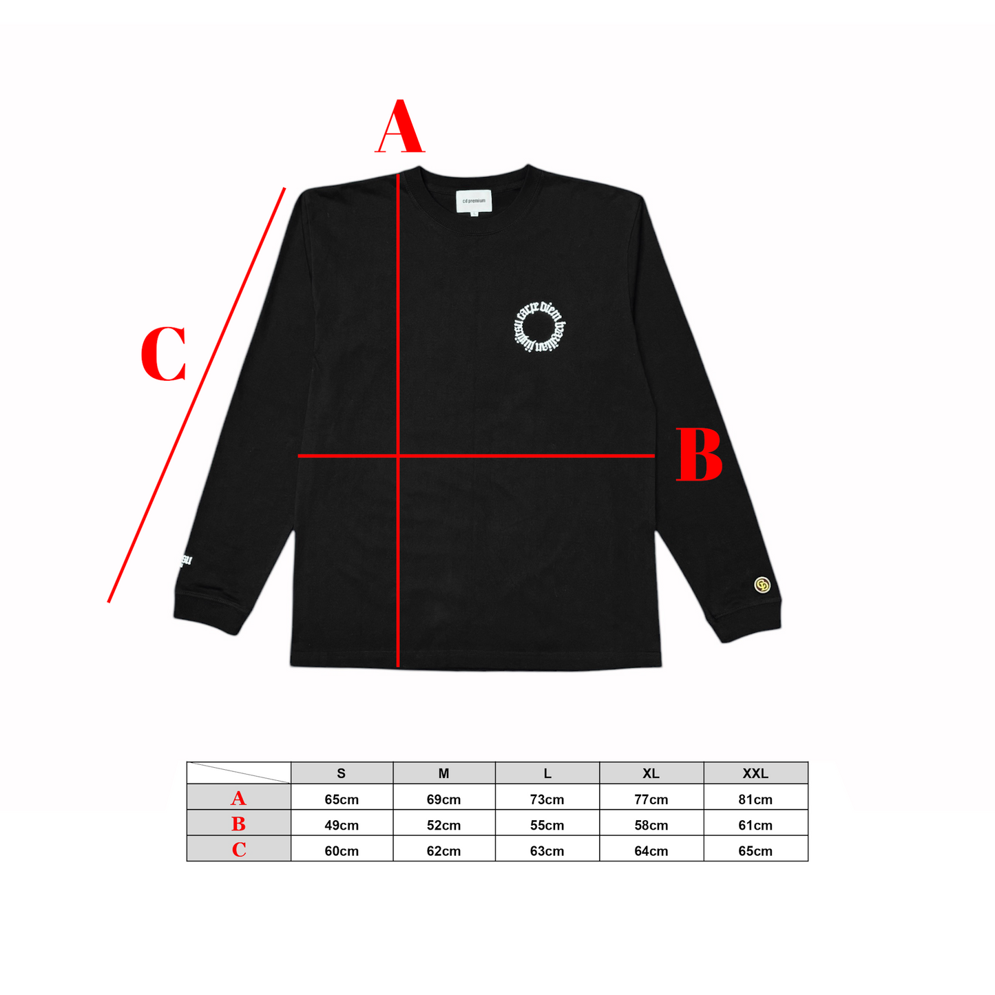 Circle Logo L/S T-shirt - Black【Premium】