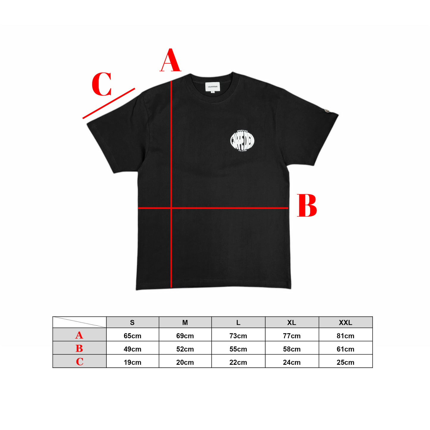 CARPE DIEM Oval Logo T-shirt - Black【Premium】