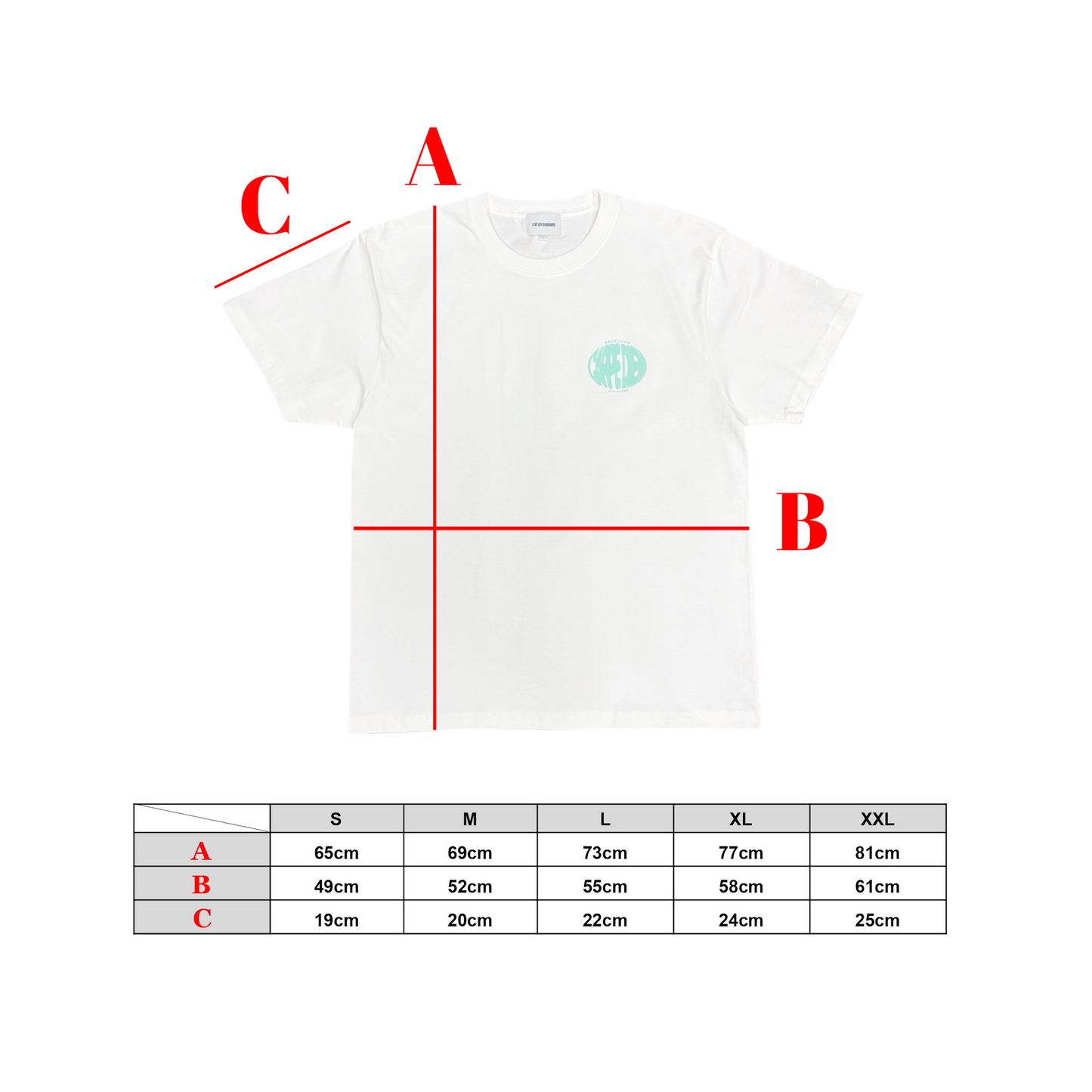 CARPE DIEM Oval Logo T-shirt - White【Premium】
