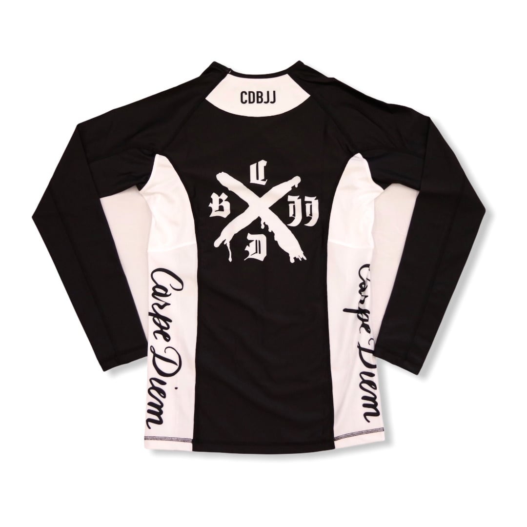 【KIDS】Long Sleeve Rash Guard (Black & White)