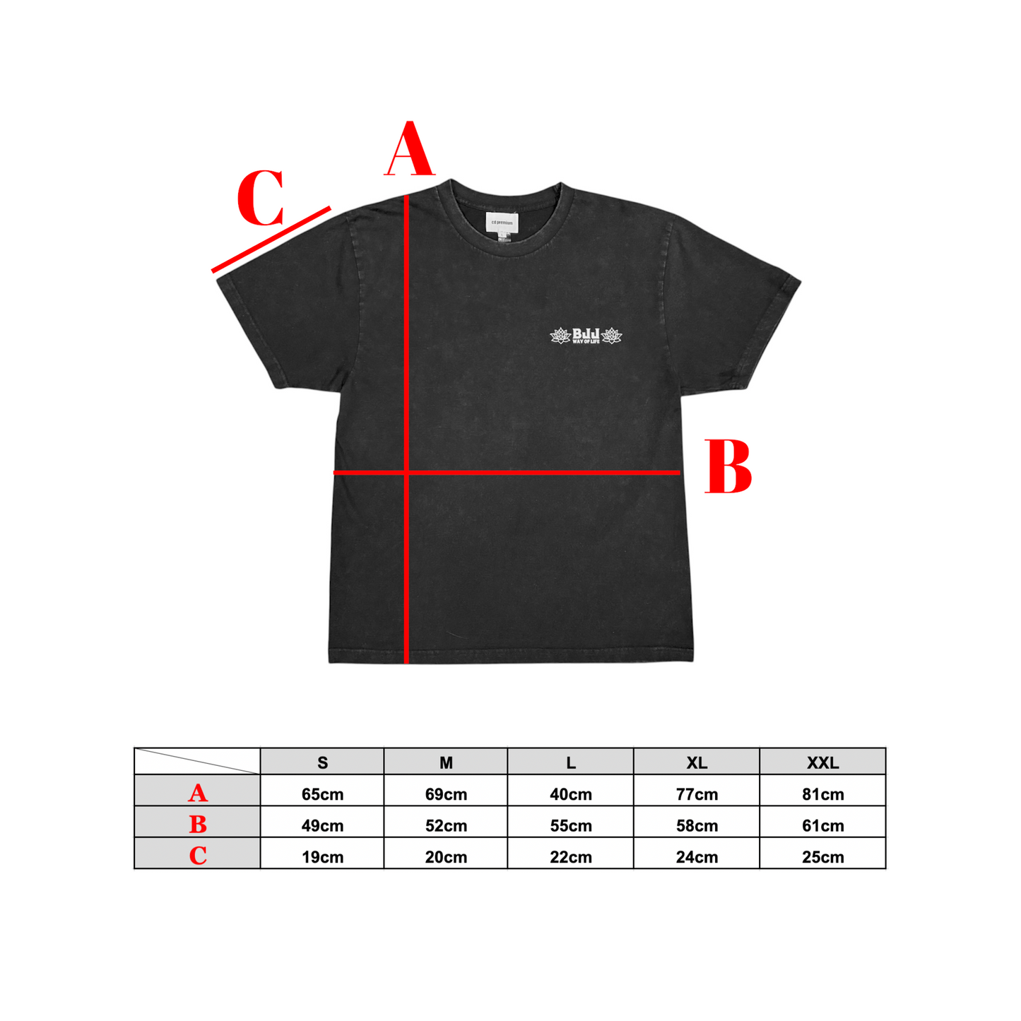 柔術天国 RIDE OR DIE T-SHIRT - Fade Black