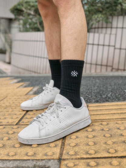 CREW SOCKS - Black 『NEW』