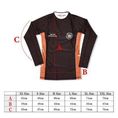 Ranked Rash Guard - Brown (Long Sleeve)