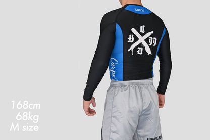 Ranked Rash Guard - Blue (Long Sleeve)