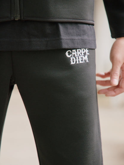 CARPE DIEM EMBROIDERY FULL-ZIP - Black