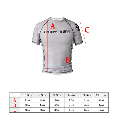 Short Sleeve Rash Guard - Gray