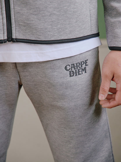 CARPE DIEM EMBROIDERY FULL-ZIP - Gray