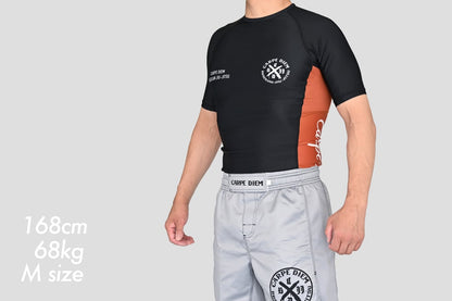 Ranked Rash Guard - Brown (Short Sleeve)