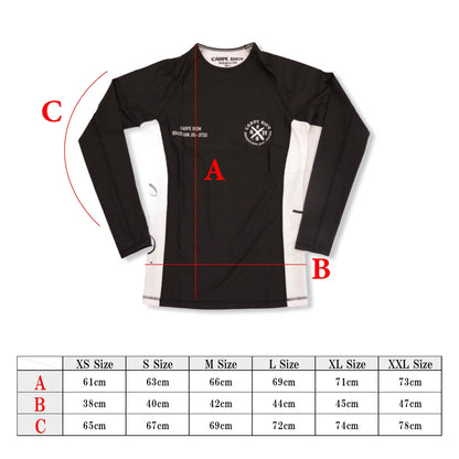 Ranked Rash Guard - White (Long Sleeve)