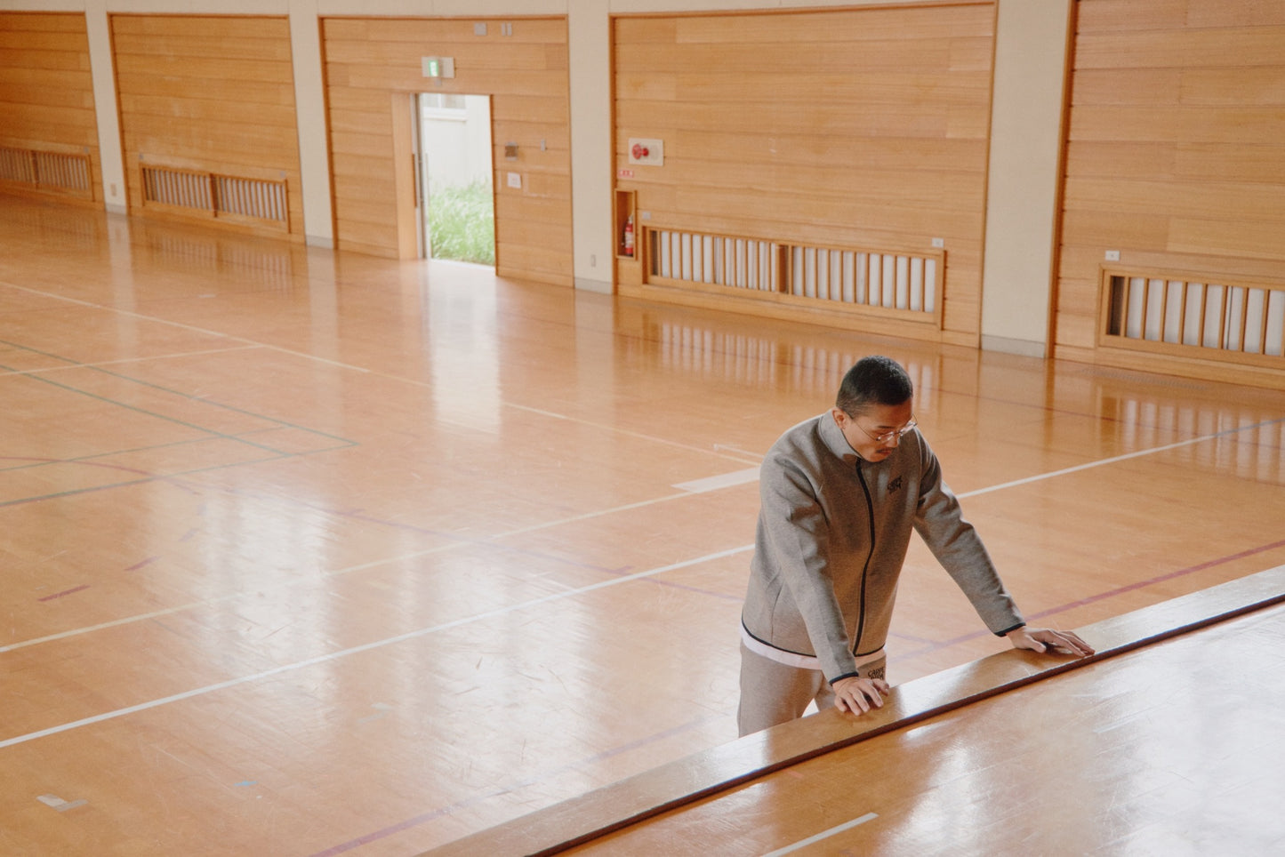 CARPE DIEM EMBROIDERY PANTS - Gray