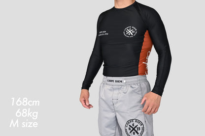 Ranked Rash Guard - Brown (Long Sleeve)