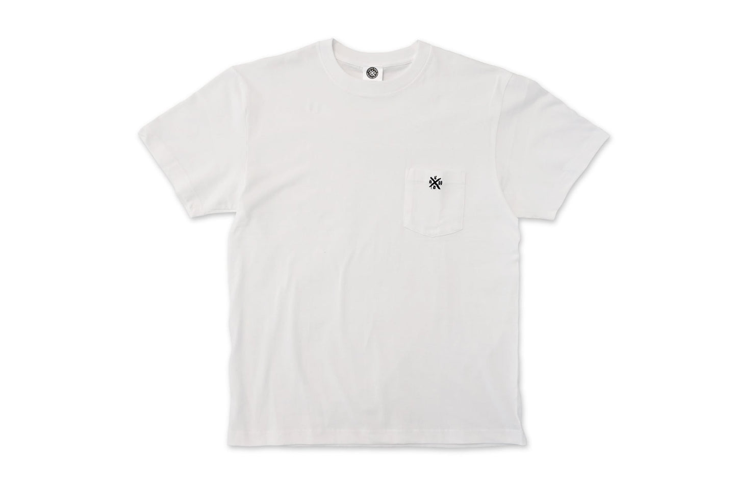 Embroidery logo pocket-T-shirt - White