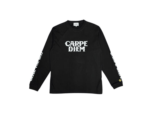 CARPE DIEM Logo L/S T-shirt - Black【Premium】