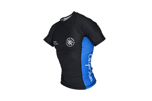 Ranked Rash Guard - Blue (Short Sleeve)