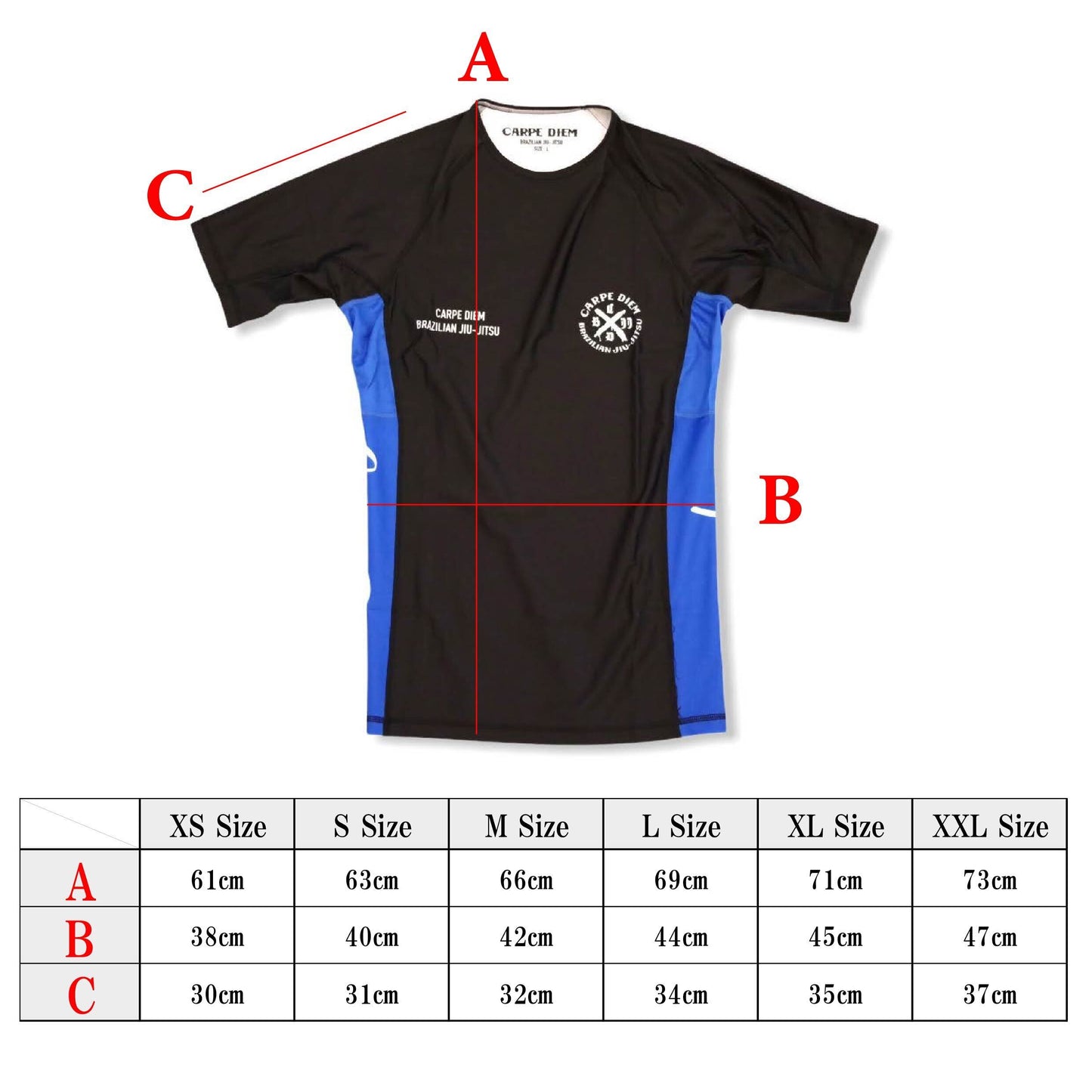 Ranked Rash Guard - Blue (Short Sleeve)