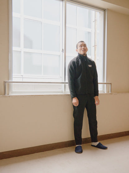 CARPE DIEM EMBROIDERY FULL-ZIP - Black