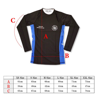 Ranked Rash Guard - Blue (Long Sleeve)