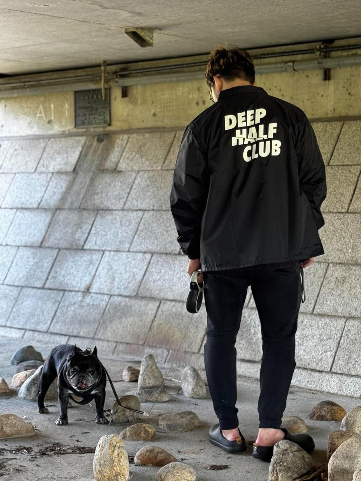 DEEP HALF CLUB Coach Jacket  - Black