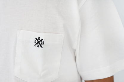 Embroidery logo pocket-T-shirt - White