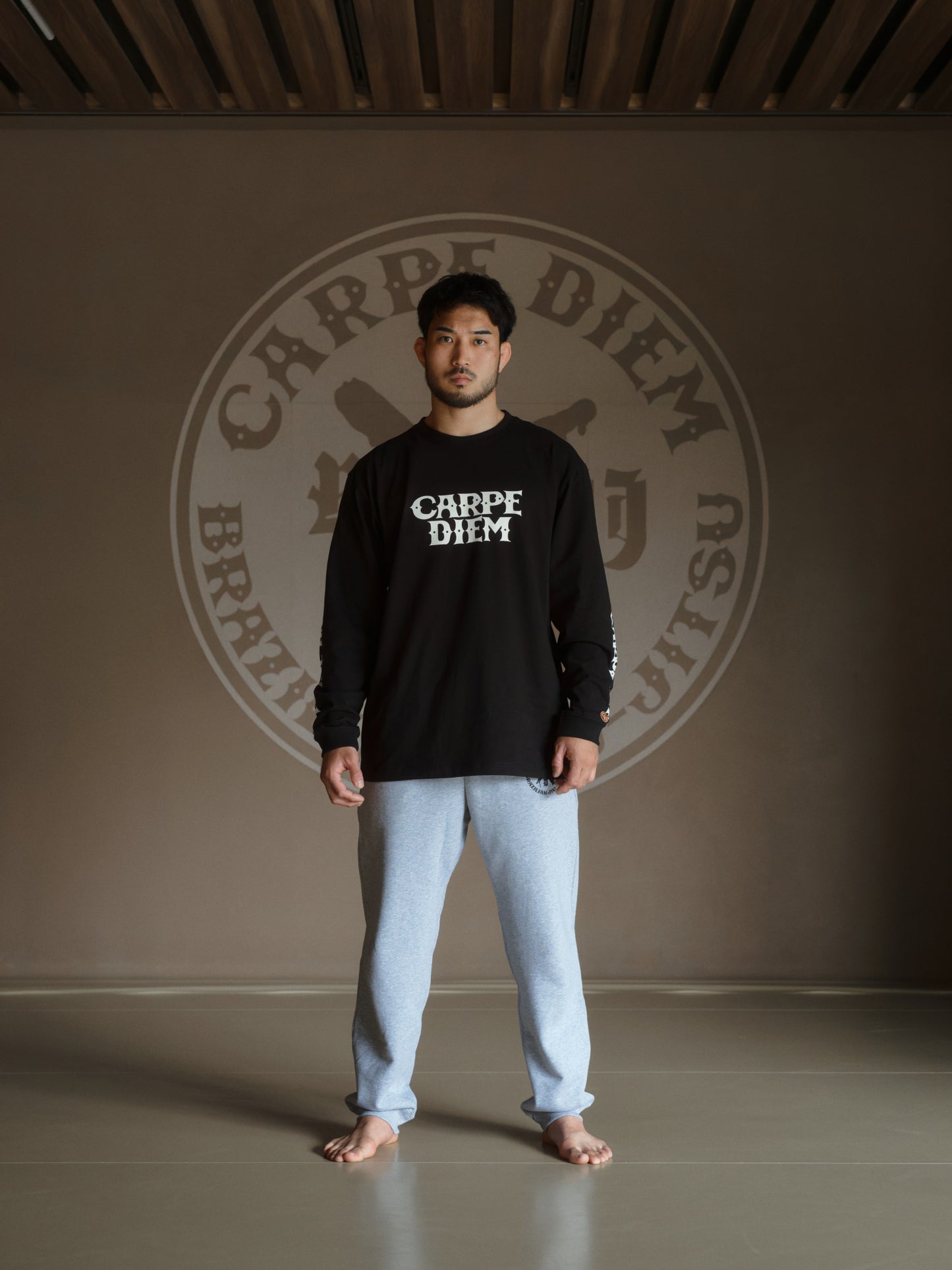 CARPE DIEM Logo L/S T-shirt - Black【Premium】