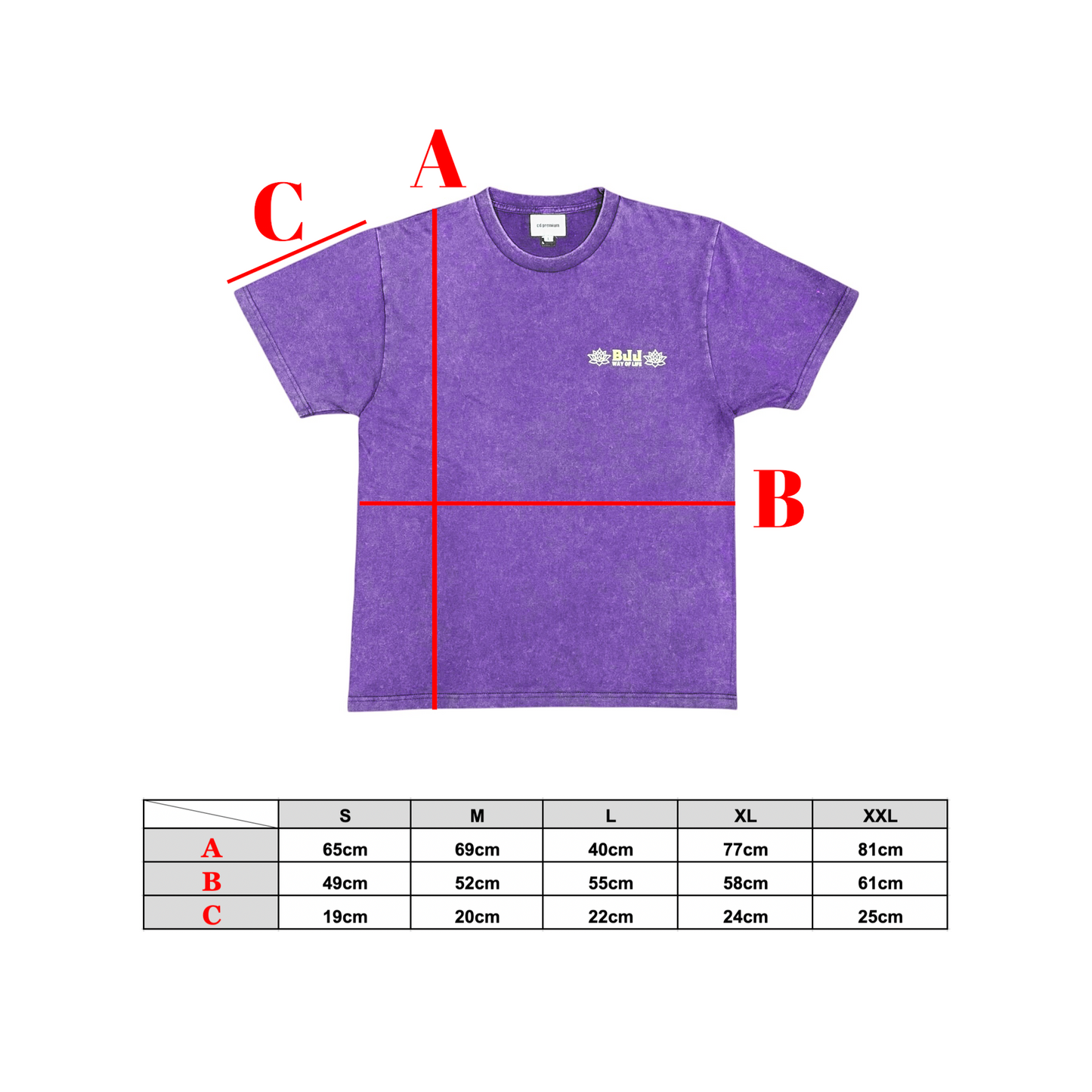 柔術天国 RIDE OR DIE T-SHIRT - Fade Purple