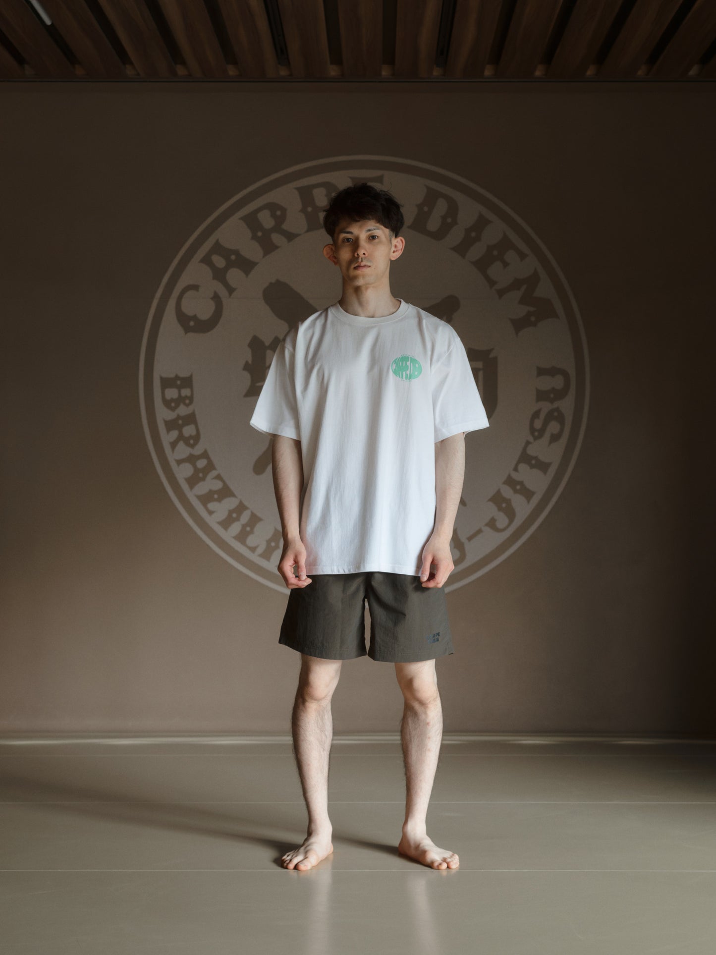 CARPE DIEM Oval Logo T-shirt - White【Premium】