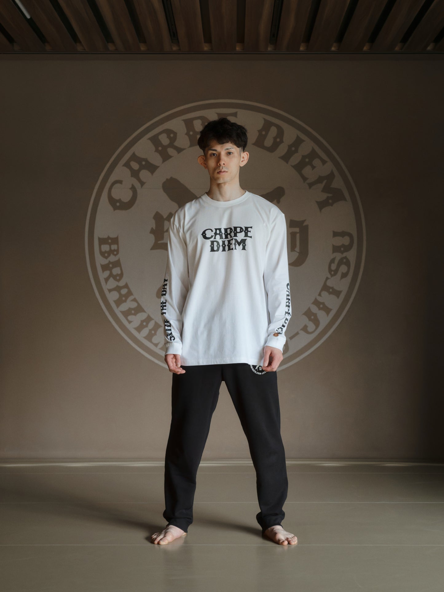 CARPE DIEM Logo L/S T-shirt - White【Premium】