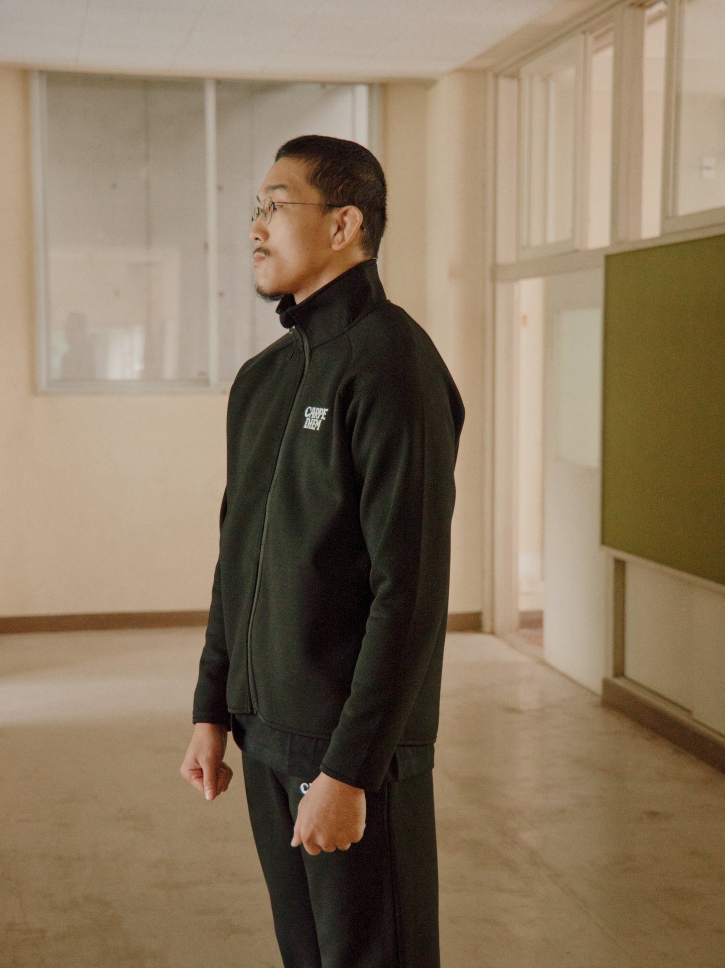 CARPE DIEM EMBROIDERY PANTS - Black