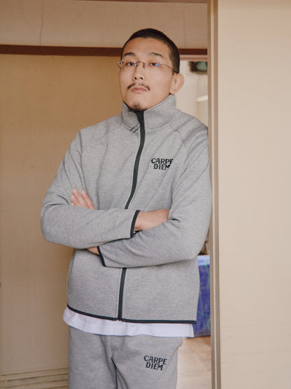 CARPE DIEM EMBROIDERY FULL-ZIP - Gray