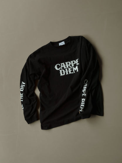 CARPE DIEM Logo L/S T-shirt - Black【Premium】