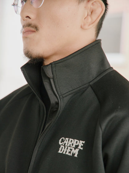CARPE DIEM EMBROIDERY FULL-ZIP - Black