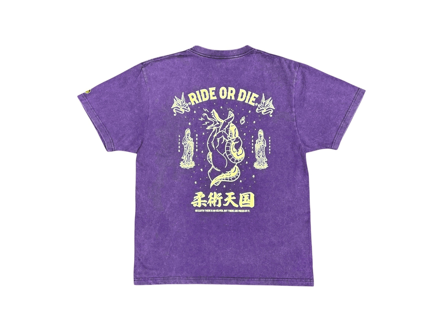 柔術天国 RIDE OR DIE T-SHIRT - Fade Purple