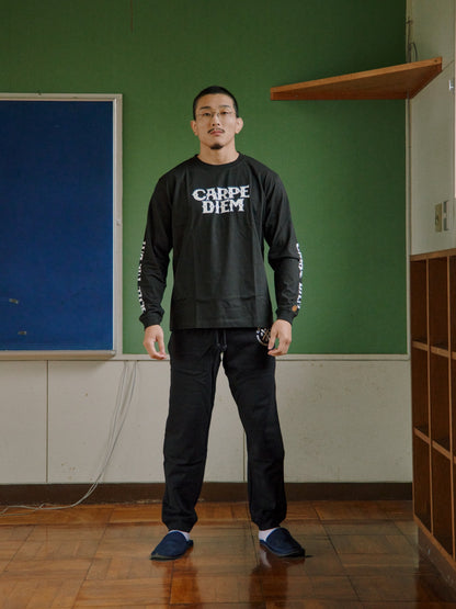 CARPE DIEM Logo L/S T-shirt - Black【Premium】