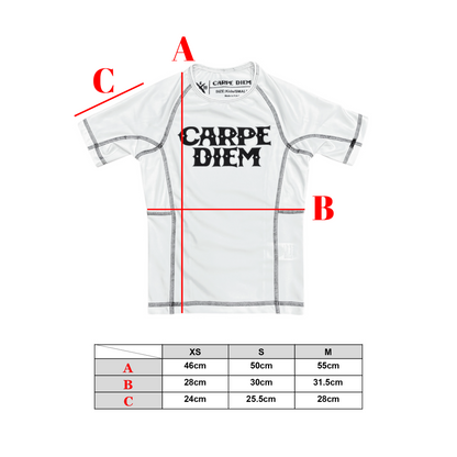 【KIDS】CARPE DIEM Rash Guard - White