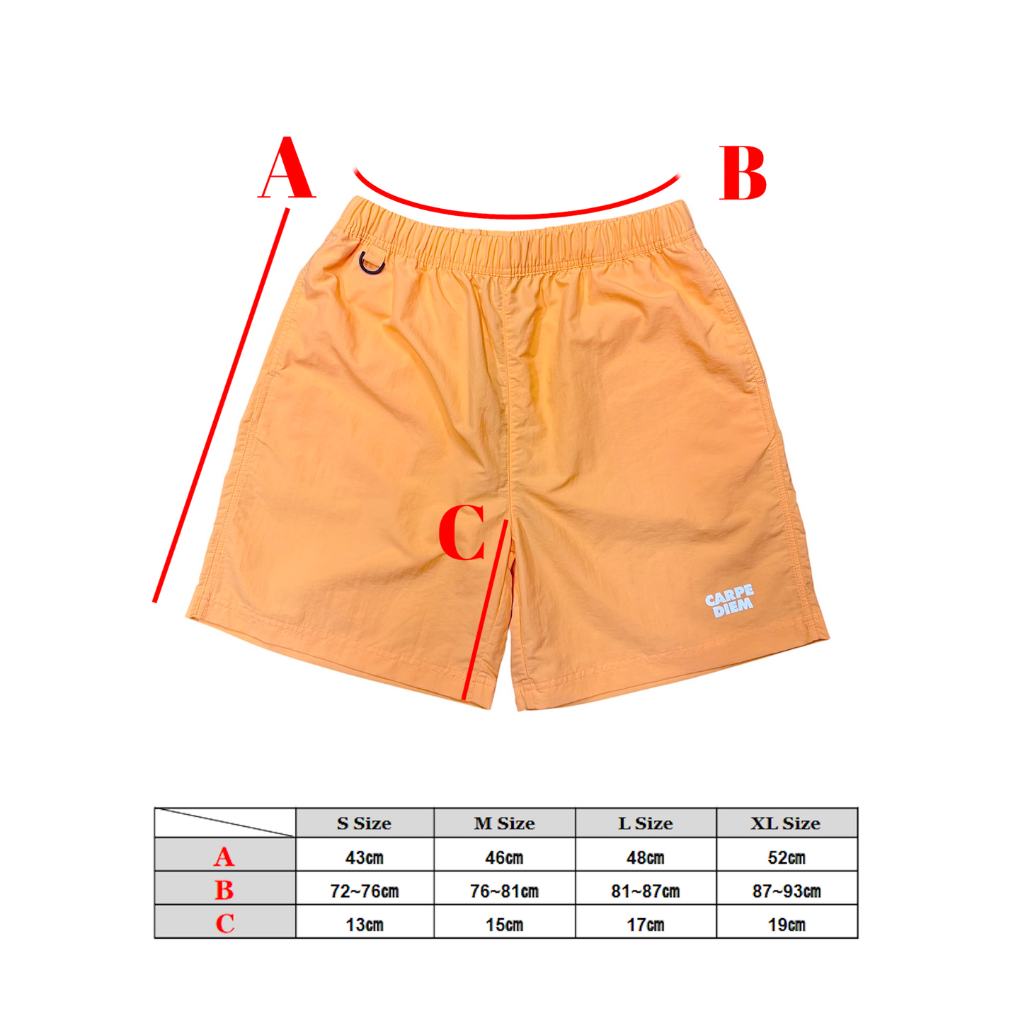 CARPE DIEM Easy Shorts - Sherbet Orange