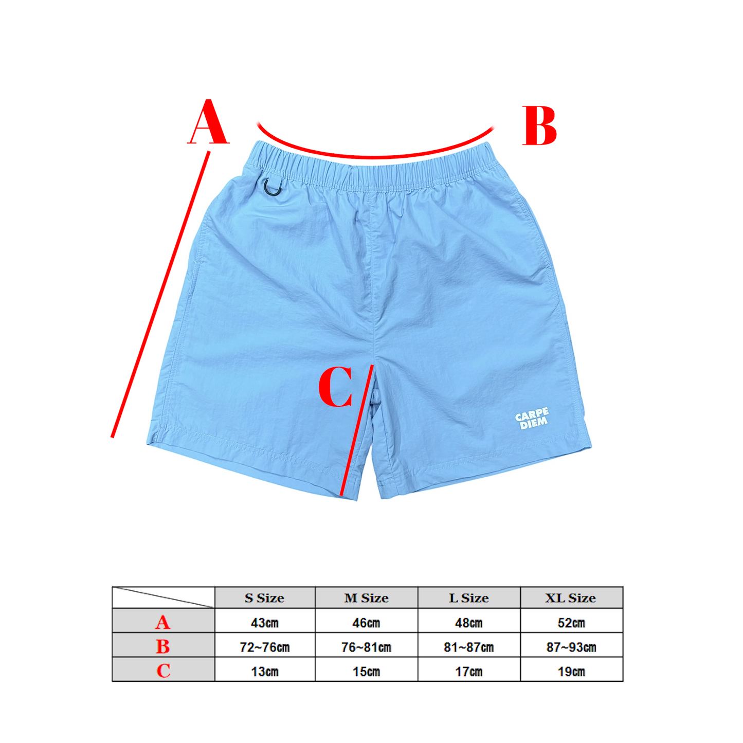 CARPE DIEM Easy Shorts - Powder Blue