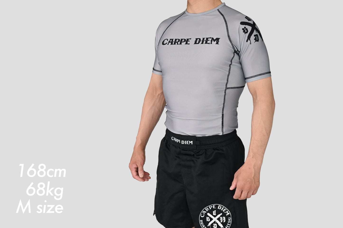 Short Sleeve Rash Guard - Gray