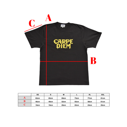 CARPE DIEM Drip Logo T-shirt - Ink Black【Premium】