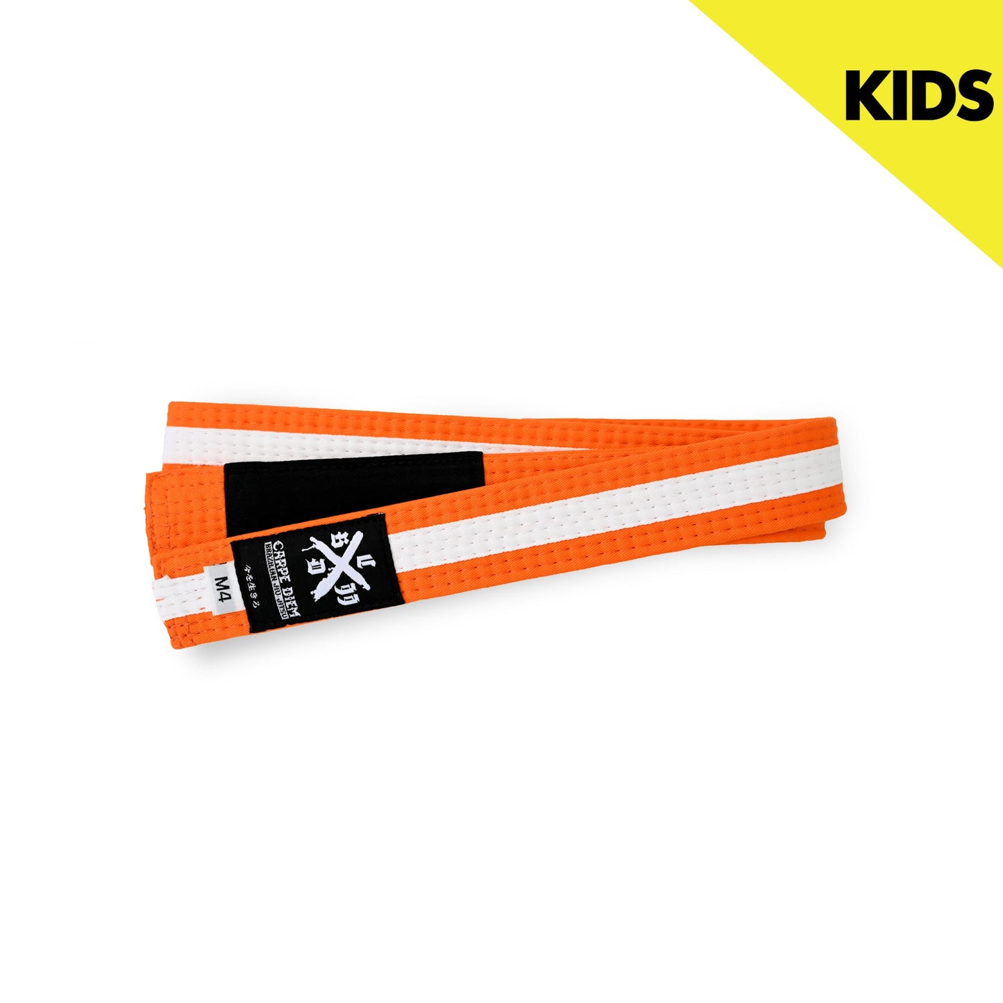 【KIDS】Logo Belt - Orange/White