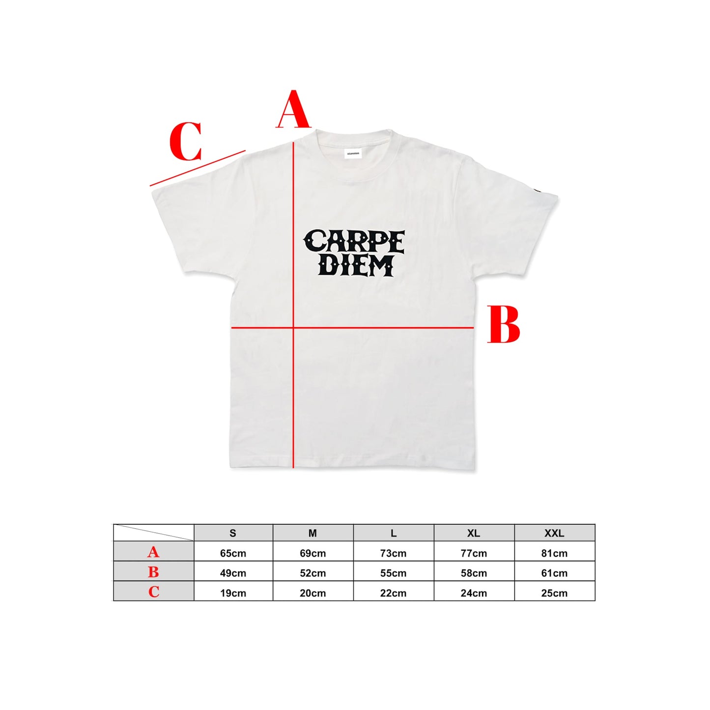 CARPE DIEM T-shirt - White【Premium】