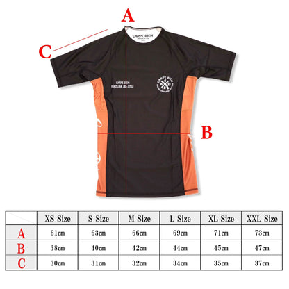 Ranked Rash Guard - Brown (Short Sleeve)